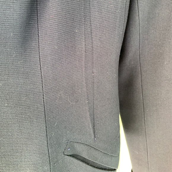 Vintage 1950s Navy Blue Wool Gabardine Jacket Tailored by Kirkland Hall - Picture 12 of 14